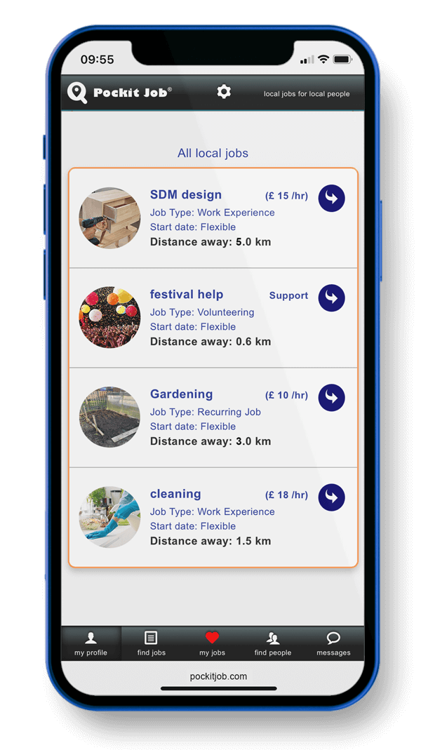Search for jobs on the job board